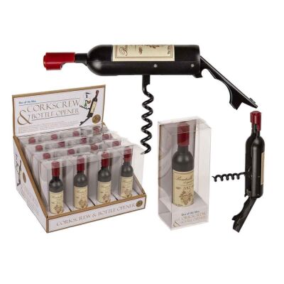 Şişe Açacağı & Tirbüşon (12 Cm.) - Corkscrew&Bottle Opener Wine Bottle - 3