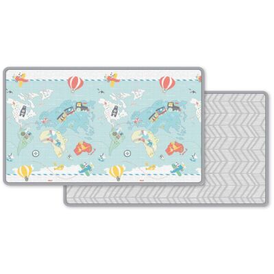 Skip Hop Çift Taraflı Oyun Halısı Harita Desen - 1