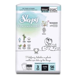 Sleepy Bio Natural Bebek Bezi Jumbo Midi 56lı No:3 - 5