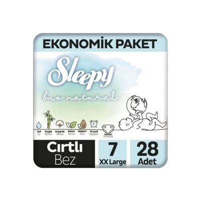 Sleepy Bio Natural Bebek Bezi Jumbo XXL 28li No:7 - 4