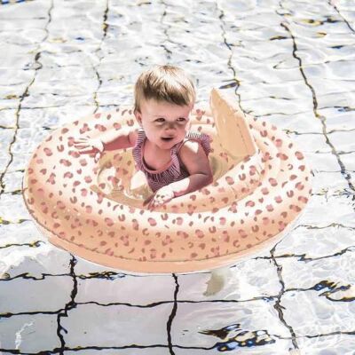 Swim Essentials Old Pink Leopard Bebek Sırt Destekli Yüzme Simidi - 2