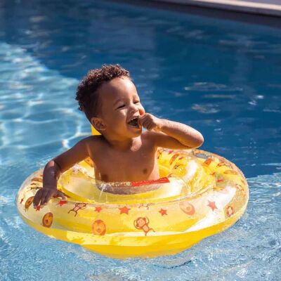 Swim Essentials Striped Rainbow Bebek Sırt Destekli Yüzme Simidi - 2