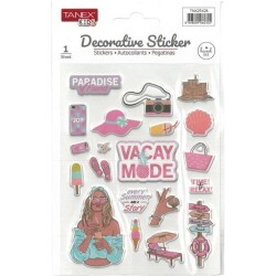 Tanex Puffy Tatil Serisi Sticker Tnx-25426 - Tanex