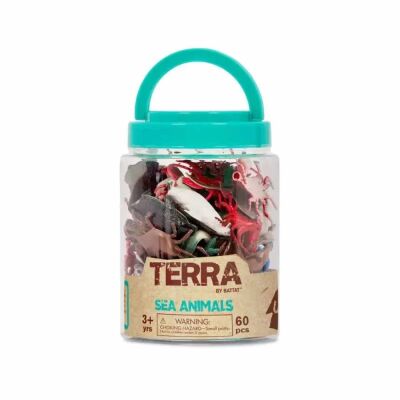 Terra 60 Parça Tüp İçinde Küçük Oyun Seti - Deniz Canlıları - 1