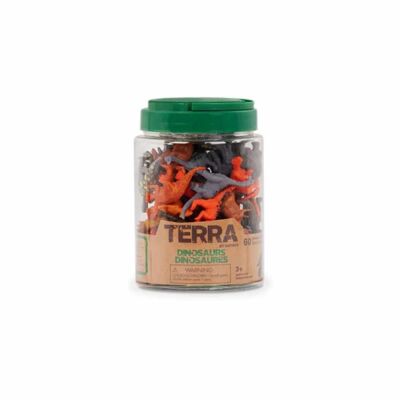 Terra 60 Parça Tüp İçinde Küçük Oyun Seti - Dinozorlar - 3