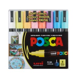 Uniball Posca Markörü Pc-5m 8C Soft 8Li - Uniball