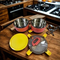 Vagon Life Çelik Yemek Termosu 2 Katlı Sefertası 1600 ML XC397 - 4