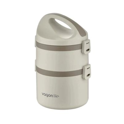 Vagon Life Çelik Yemek Termosu 2 Katlı Sefertası BL40130 - 5