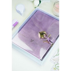 Victoria's Journals Hush Hush Kilitli Metalik Defter Kutulu 160 Yaprak Çizgili Lila - 2