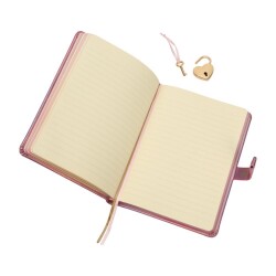Victoria's Journals Hush Hush Kilitli Metalik Defter Kutulu 160 Yaprak Çizgili Pembe - 2