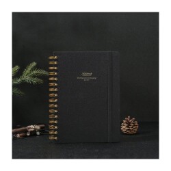 Vj Defter Canvas Kapaklı A5 100 Gr 160 Sayfa Siyah Çiz - 2