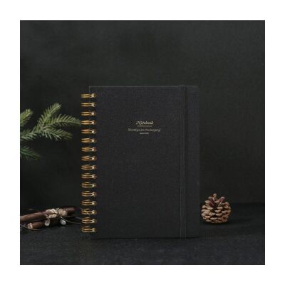 Vj Defter Canvas Kapaklı A5 100 Gr 160 Sayfa Siyah Çiz - 2