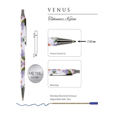 Vj Venüs Tükenmez Kalem Kutulu Leylak V-10 - 2