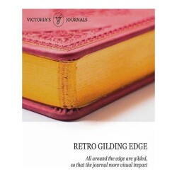 Vj Vintage Old Book Defter 12 x 17 Cm 128 Yap Çizgili Kırmızı - 7