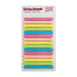 Yapışkanlı Şerit 4.4x0,4 cm 15 renk x 20 yaprak - Victorias Journal