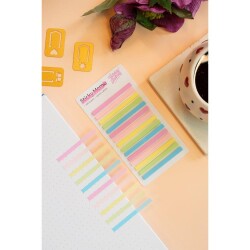 Yapışkanlı Şerit 4.4x0,4 cm 15 renk x 20 yaprak - 3