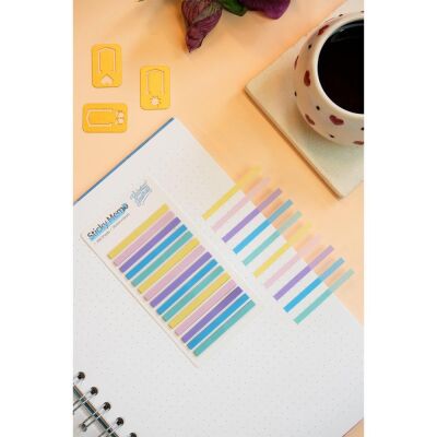 Yapışkanlı Şerit 4.4x0,4 cm 15 renk x 20 yaprak - 3