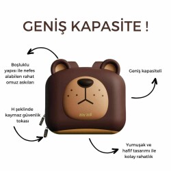 ZOYZOII Forest Serisi Cute Big Brown Bear Sırt Çantası - 2